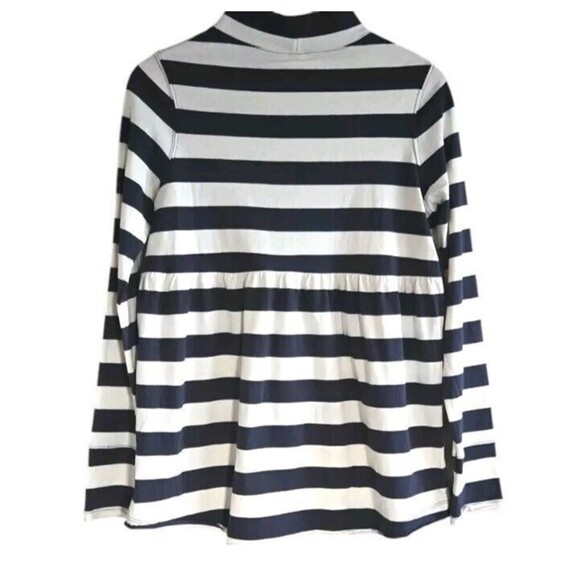 We The Free Plus Babydoll Top Women's Blue Striped Mod 100% Cotton  NEW - Picture 4 of 7